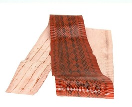 Elaphe Carinata Snake Leather Snakeskin Craft Supply Unbleached Reddish ... - $14.56+