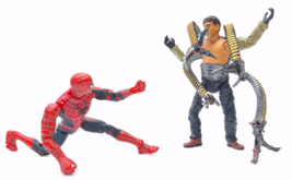 Toy Biz Marvel Spider-Man 2 Figure Lot6&quot; Figure + Doc Ock Green Goblin Magnet... - £48.48 GBP