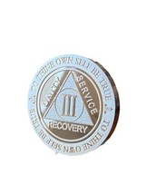 3 Year AA Medallion 1oz .999 Fine Silver Sobriety Chip Serenity Prayer Back - £50.66 GBP