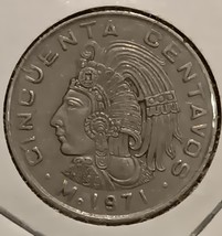 1971 Mexico 50 Centavos Copper-Nickel KM# 452 - £0.96 GBP