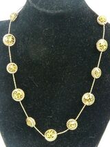 Vintage Gold Tone Multi-faceted Leopard Print Pendants Necklace - $6.82 CAD