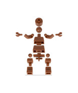 Building Super Posable Brown Blank Plain Diy Minifigure Custom - €7,83 EUR