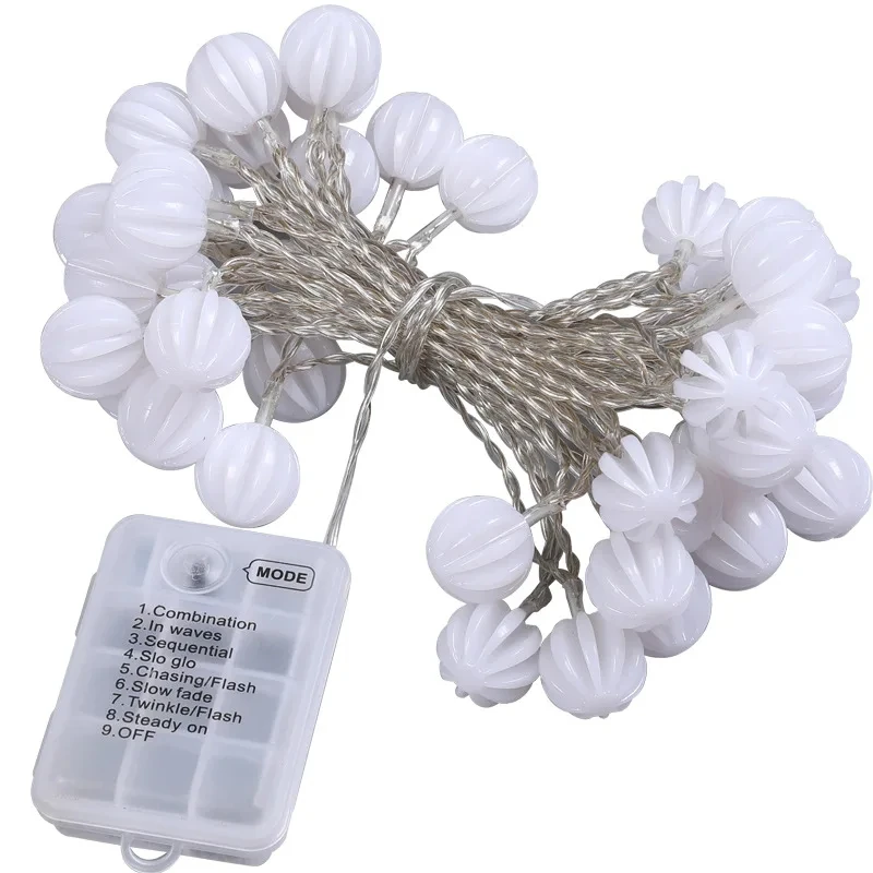 LED Round Ball String Lights Battery Powered Outdoor Waterproof Bulb Fairy - £14.28 GBP