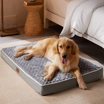 Orthopedic X Large Dog Bed Chew Proof Dog Bed for Large 42 X 30 X 4 Inch Grey - £41.91 GBP