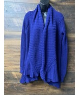 Mason Sweater Petite Cashmere Wool Silk Open Front Knit Shawl Waterfall ... - $21.21