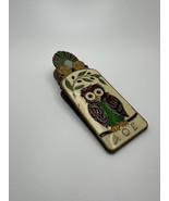 Vintage AOE Alpha Theta Epsilon Brass Enamel Owl Paper Clip 4.25” NB1 - €13,75 EUR