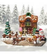 VIntage Ceramic Gingerbread House &amp; Accessories Handmade 80/90s Christma... - $91.63