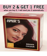 Buy 2 Get 1 Free | Amir&#39;s Brown Hair Color With Henna 6 Pouches 10 grams... - £25.64 GBP