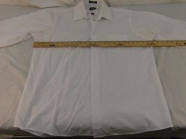 Adult Men&#39;s Arrow White Button Front Dress Shirt Poplin Polyester Cotton... - $16.16 CAD