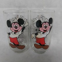 Mickey Mouse Club Glasses 2 Walt Disney Productions 12 Ounces - £13.39 GBP