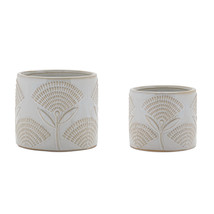 Porcelain Floral Patterned Planter (Set of 2) - $58.00