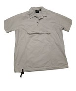 Levi&#39;s Silver Tab Button Shirt White/Beige Short Sleeve Men XL Hidden Po... - £70.08 GBP