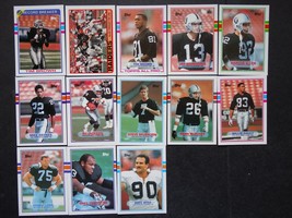1989 Topps Los Angeles Raiders Team Set of 13 Football Cards - $7.99