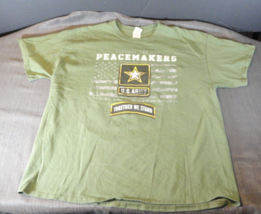 OUT OF PRODUCTION OUT OF PRINT U.S.ARMY PEACEMAKERS GREEN T-SHIRT XL - £17.55 GBP