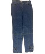 Vintage TOGETHER Womens Jeans Denim Blue Snap Hem Detail High Rise  Sz 8... - €19,12 EUR