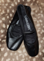 Sam &amp; Libby SL Bettina Black Ballet Flats Elastic Strap Soft Leather Sz 7M - £19.45 GBP