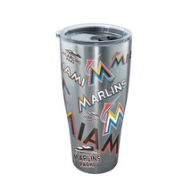 Tervis MLB Miami Marlins All Over 30 oz. Stainless Steel Tumbler W/ Lid Baseball - £23.17 GBP