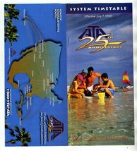American Trans Air System Timetable 25th Anniversary July 1998 ATA - $13.86