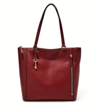 New Fossil Tara Shopper bag Leather Red Velvet - £75.88 GBP