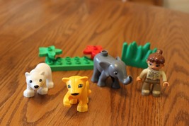 Lego Duplo My First Zoo Girl Zoo Keeper, Animals, bear, cub, Elephant lot  - $15.83