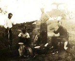 Road Side Camp with 4 Men Real Photo Postcard 1920&#39;s Hoboes - $14.83