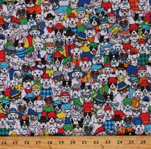 Cotton Dogs Animals Puppies Kids Toys Fabric Print by the Yard D387.20 - £9.07 GBP