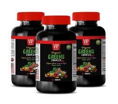 natural detox tablets - ORGANIC GREENS COMPLEX - immune system support 3B - £33.59 GBP