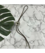 Vintage Silver Tone Metal Bolo Tie Rodeo Cowboy Horse Rider Brown Western - $459.21 MXN