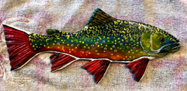 2022/23, Brook Trout #31, &quot;Fall &quot;, 13 1/2 inches, Right Face,   Ready To Ship - £35.87 GBP