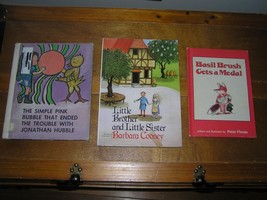 Vintage Lot Of 3 Simple Pink Bubble Little Brother And Little Sister Basil Brush - £7.63 GBP