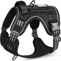 Tactical Dog Harness No Pull, Military Dog Vest Harness with Handle &amp; Molle - £23.54 GBP