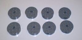 8 Used Lego Dark Stone Brick 4 x 4 Round with Hole 6222 - 87081 - $9.95