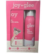 Gillette Pink Joy &amp; Glee w/1 Razor 2 Cartridges 1 Shave Mousse Joy + Gle... - $17.81