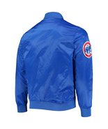 MLB Chicago Cubs Royal Blue Satin Letterman Jacket Baseball Varsity Jacket - £84.70 GBP