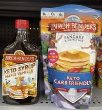 Birch Bender Keto Bundle. 1 Keto syrup Maple Vanilla 13 oz and Pancake m... - $49.47
