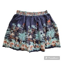 Tommy Hilfiger Skirt XL Women Pleated Hawaiian Aloha Floral Pockets Hula Girl - £15.56 GBP