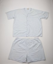Vtg 90s Streetwear Mens 2XL XXL Pinstriped Seersucker 2 Piece Pajamas Sl... - $49.45