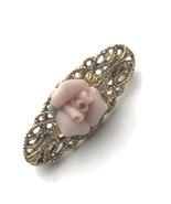 Floral Gold Tone Flower Vintage Brooch Pin - $12.95