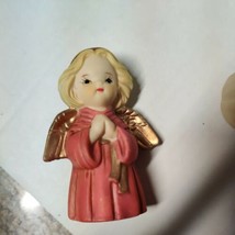 Vtg (8 Pc) Nativity Scene Mary Joseph Angel King Baby Jesus Ceramic 3.5&quot; Figures - £30.39 GBP