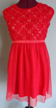 Girls George Red Sleeveless Holiday Knee Length Dress ~12~ - £7.63 GBP