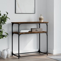 Console Table Smoked Oak 75x35.5x75 cm Engineered Wood - £32.35 GBP
