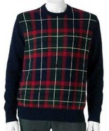 Mens Sweater Dockers Black Red Plaid Crewneck Long Sleeve $64 New-size XL - £22.78 GBP