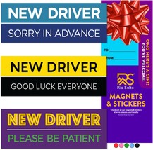 3 Pack Large Reflective New Driver Car Magnet Please Be Patient Magnet Permit St - $35.08