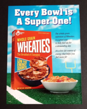 1994 General Mills Wheaties Cereal Box Super Bowl Football Magazine Cut Print Ad - £7.58 GBP