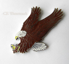 American Eagle Flying Landing Extra Large Lapel Pin Badge 2 Inches - £4.23 GBP