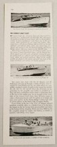 1951 Magazine Photo Correct Craft Boats 3 Models Shown Pinecastle,Titusville,FL - £7.19 GBP