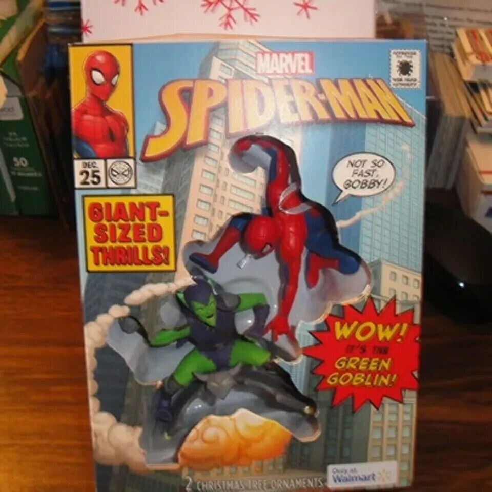 2023 Hallmark Marvel Spider-Man and Green Goblin Walmart Exclusive Ornaments - $21.29