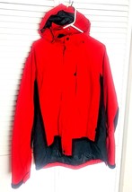 New Wave Jacket Mens Sz L Red Black Zip Front Pockets Hoodie Windbreaker - £47.36 GBP