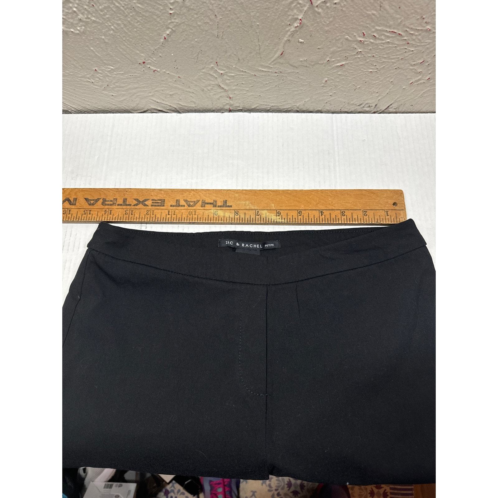 Zac & Rachel Womens Pants Black  Stretch Pull on Scallop Hem Petite Size 8P Item image 4