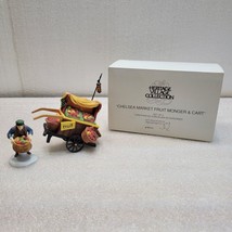 Dept 56 Heritage Chelsea Market Fruit Monger &amp; Cart 2 Pc. Set #5813-0 Retired - £11.66 GBP